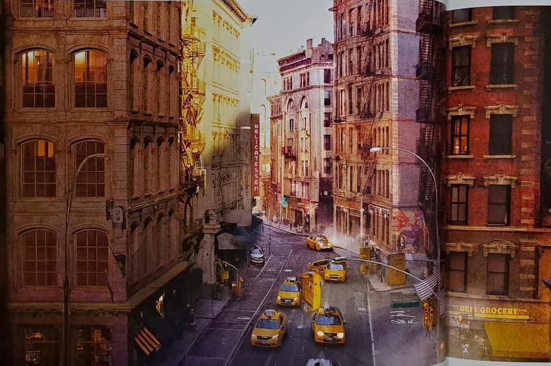 Arte conceitual para filme Homem-aranha: novo dia, “Big City, Little Spider”