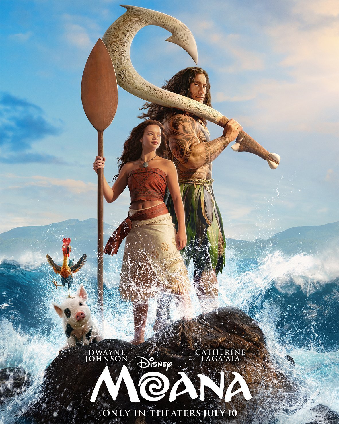 Poster de lançamento de live-action do filme Moana lançado em 2026